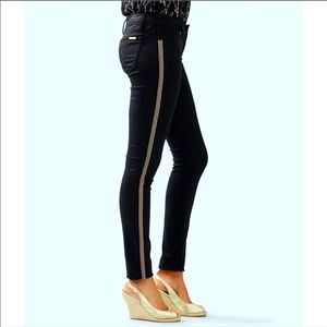 NWT Lilly Pulitzer Worth Black Gold Jeans